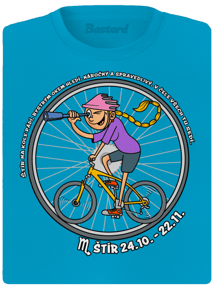Cyklistický horoskop: Štír dámské sportovní tričko Blue Atol