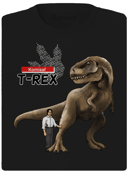 Komisař T-Rex dámské sportovní tričko Black