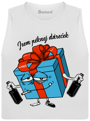 Dáreček dámské tílko volné White