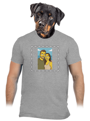 Simpsonovi z vlastní fotky pánské tričko Sport Grey