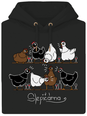 Slepičárna unisex mikina premium Dark Black