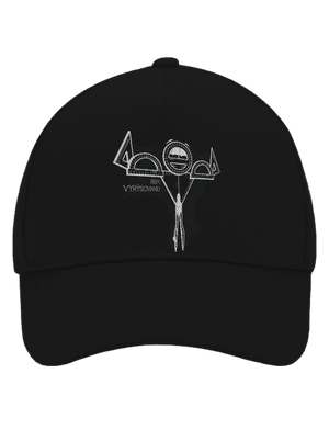 Vyrýsovanej kšiltovka baseballka Black