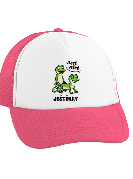 Ještě, ještě kšiltovka truckerka Fluorescent Pink cap