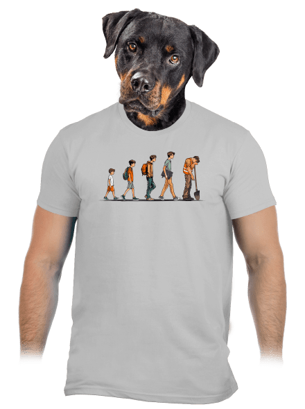 Evoluce studenta pánské tričko Pacific Grey