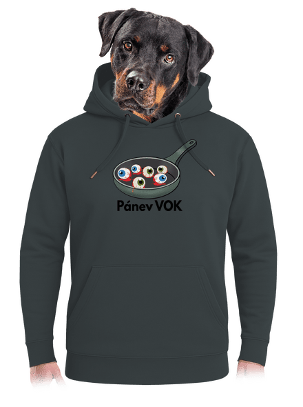Pánev vok unisex mikina premium Charcoal
