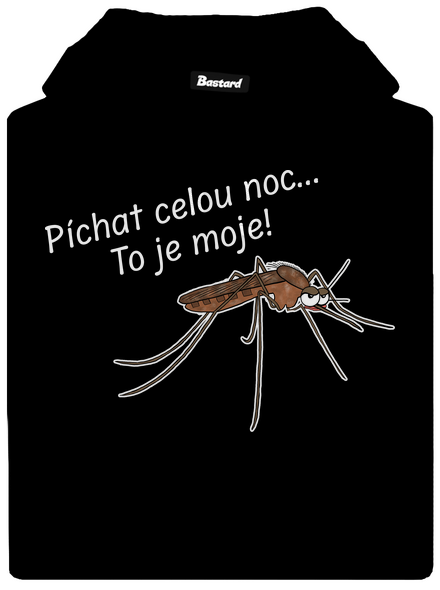Komár s výdrží pánská mikina klokanka Black