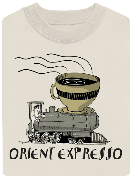 Orient expresso unisex mikina bez kapuce Off White