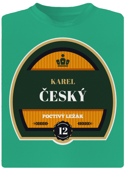 Pivní etiketa pánské sportovní tričko Mint Mal