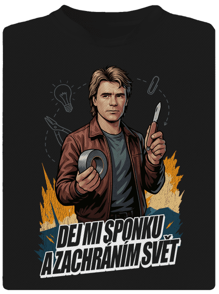 B19: MacGyver pánské sportovní tričko Black