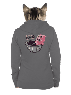 Ve formě dámská mikina na zip Steel Gray