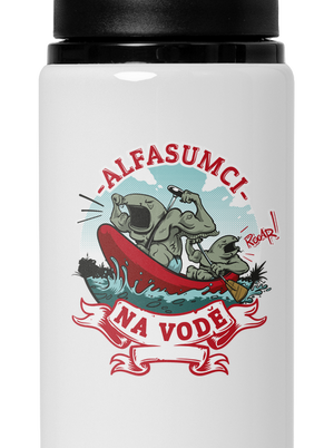 Alfasumci na vodě lahev na vodu White