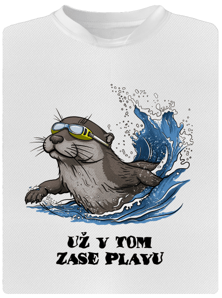 Už v tom zase plavu dětské sportovní tričko White