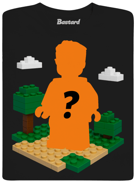 Lego postava z vlastní fotky dětské tričko Black