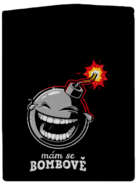 Mám se bombově pánská mikina na zip Black