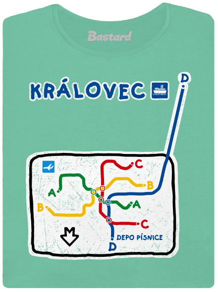 Metro Královec dámské tričko premium Mint Mal