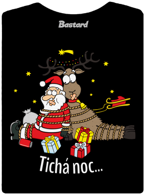 Tichá noc dámské tričko s lemem Black