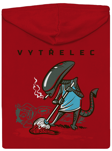 Vytřelec pánská mikina na zip Red