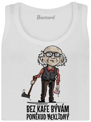 Neklidný bez kafe dámské tílko klasické White