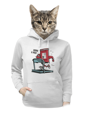 Hubnu v pase dámská mikina klokanka White