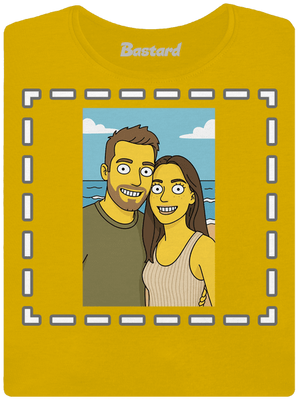 Simpsonovi z vlastní fotky dámské tričko Yellow
