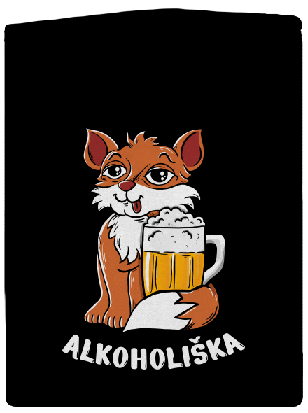 Pivní Alkoholiška dámská mikina na zip Black