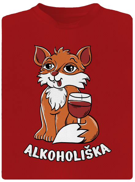 Vínová Alkoholiška pánské sportovní tričko Red Mal