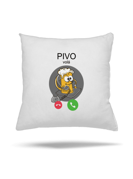 Pivo volá polštář White