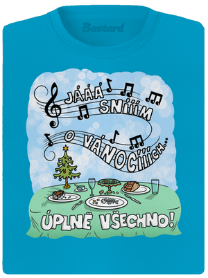 Sním o Vánocích dámské sportovní tričko Blue Atol