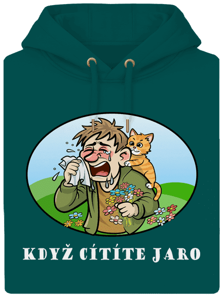 Cítíte jaro unisex mikina premium Emerald Green