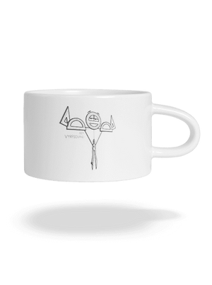 Vyrýsovanej hrnek makronka White