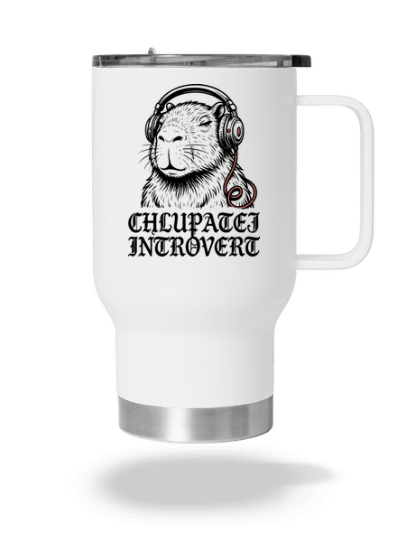 Chlupatej introvert termohrnek White