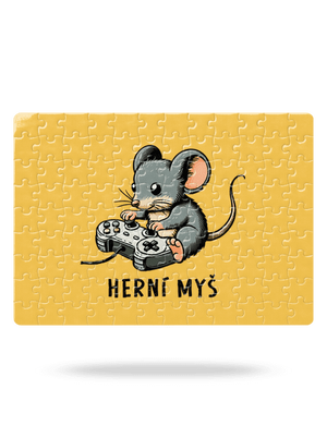 Herní myš puzzle White