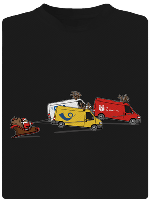 Santa se soby pánské sportovní tričko Black