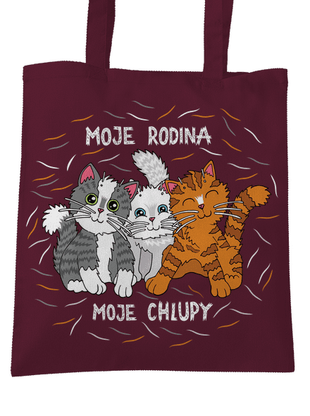 Moje rodina taška Burgundy