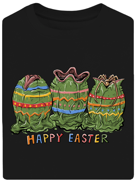 Happy Easter unisex tričko oversized Black