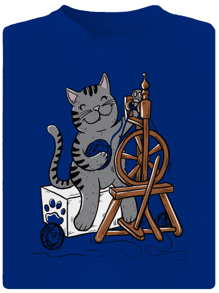 Kočka přede pánské sportovní tričko Royal Blue Mal