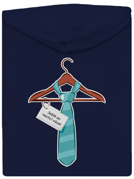 Nechci se vázat pánská mikina na zip Navy