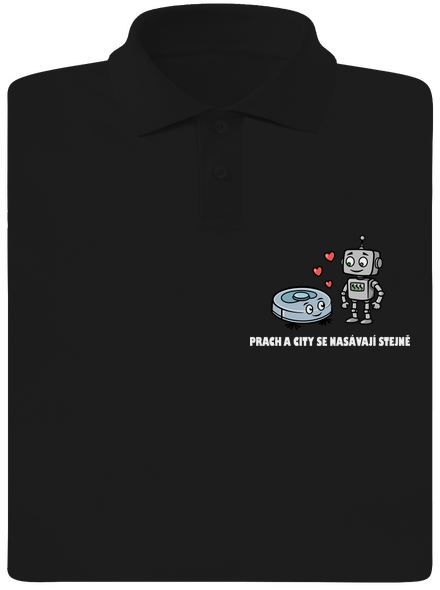 Láska mezi roboty pánská polokošile Black