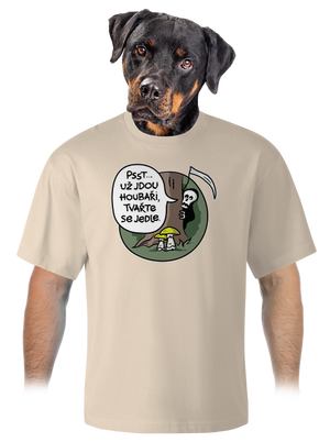 Muchomůrky zelené unisex tričko oversized Almond