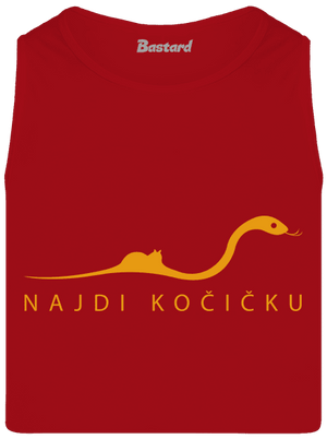 Najdi kočičku pánské tílko Red