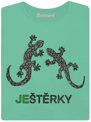 Ještěrky dámské tričko premium Mint Mal