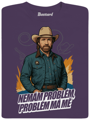 B19: Chuck Norris z Walker, Texas Ranger pánské tričko Urban Purple