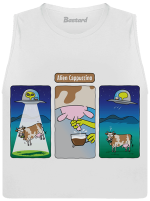 Alien Cappuccino dámské tílko volné White