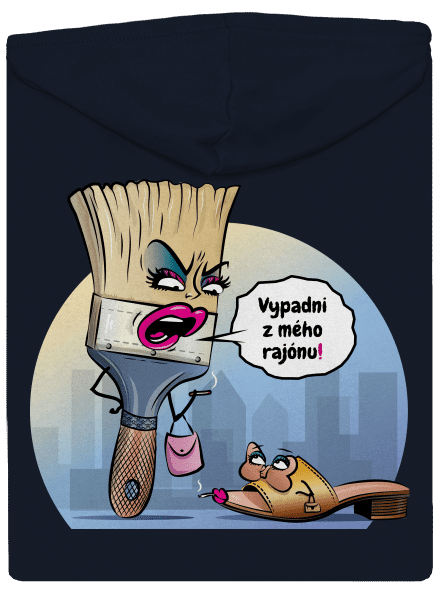 V cizím rajónu dámská mikina na zip Navy Mal