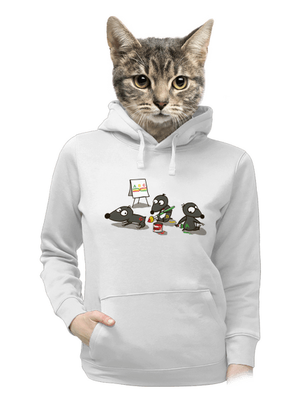 Pražský krtek dámská mikina klokanka White