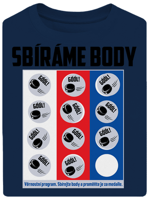 Sbíráme body - hokej unisex tričko oversized Midnight Blue