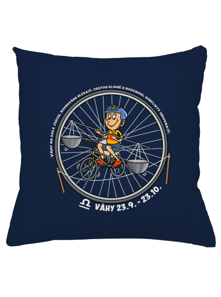 Cyklistický horoskop: Váhy polštář Dark Navy
