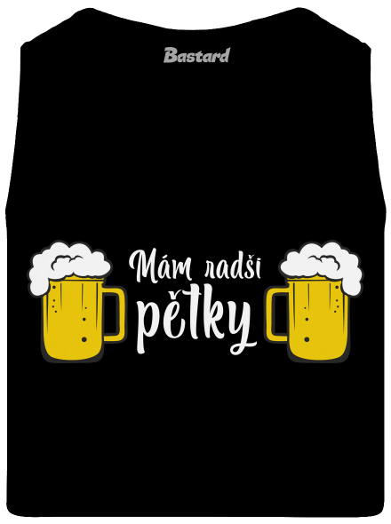 Mám raději pětky pánské tílko Black