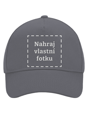 Vlastní potisk kšiltovka baseballka Graphite grey