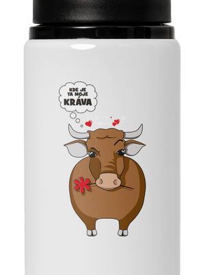 Kráva a bejk lahev na vodu White